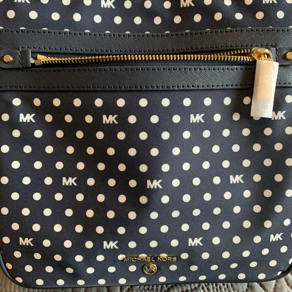 Michael Kors Navy Polka Dot Crossbody Bag - Picture 7 of 16